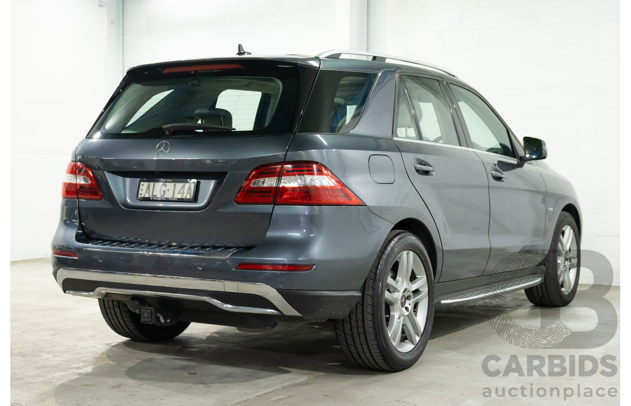 5/2012 Mercedes-Benz ML 250 CDI Bluetec (4x4) 166 4d Wagon Tenorite Grey Metallic Turbo Diesel 2.1L