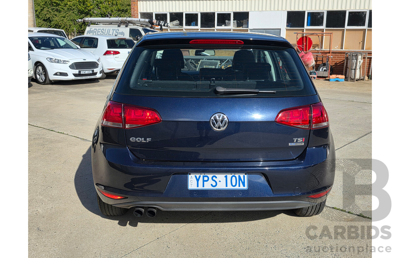 10/2013 Volkswagen Golf 90 TSI AU 5d Hatchback Blue 1.4L