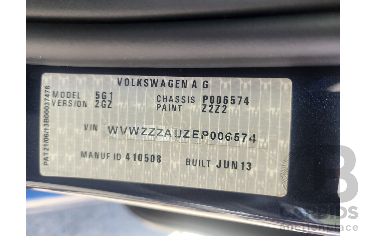10/2013 Volkswagen Golf 90 TSI AU 5d Hatchback Blue 1.4L