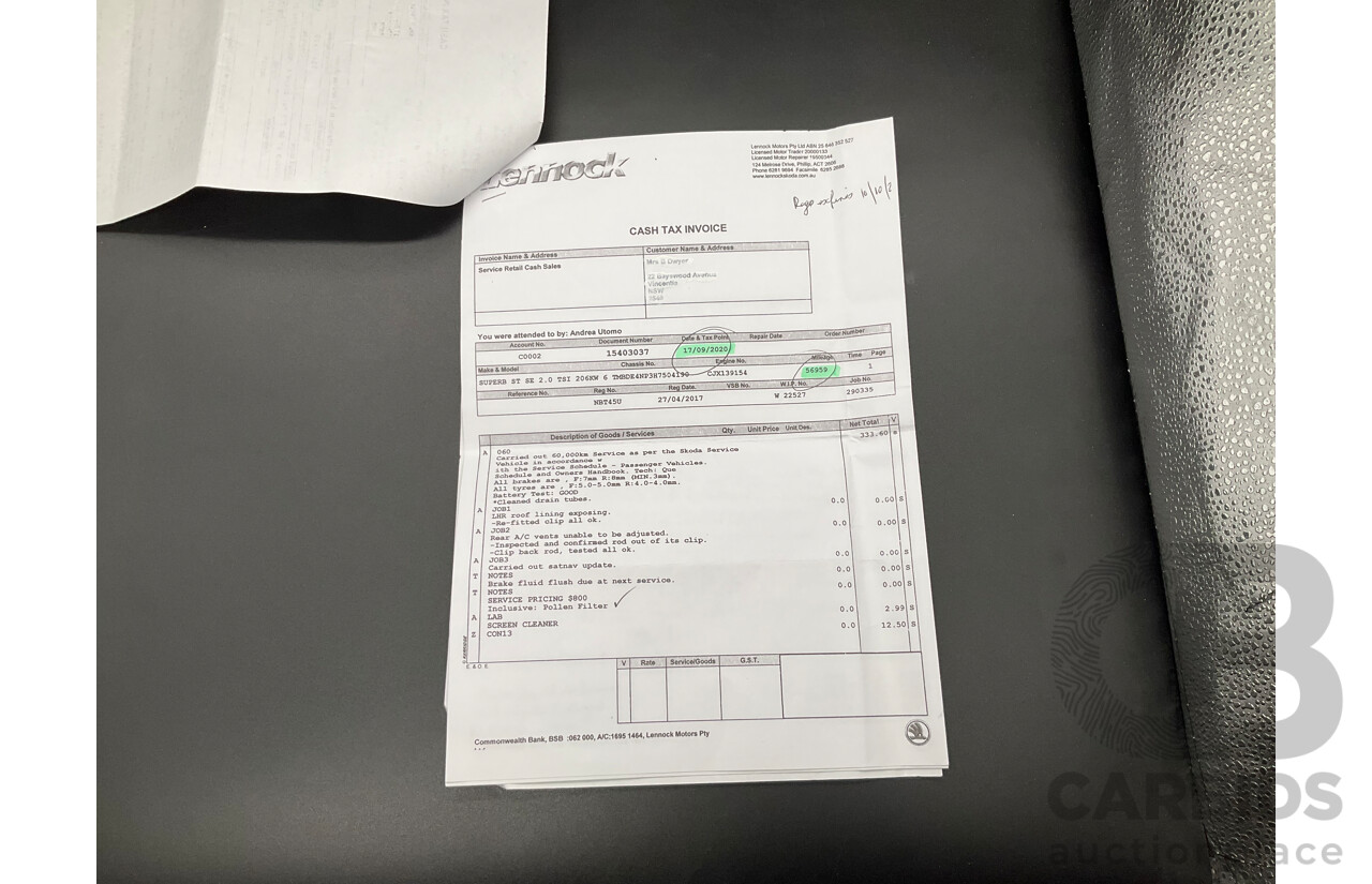 11/2016 Skoda Superb 206 TSI (4x4) NP MY17 4d Sedan Brilliant Silver Metallic Turbo 2.0L