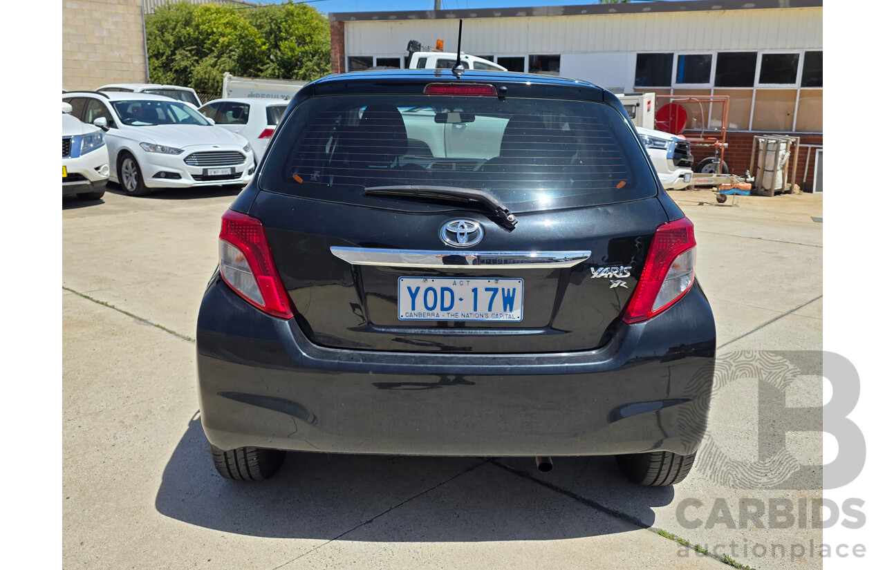 12/2011 Toyota Yaris YR NCP130R 5d Hatchback Black 1.3L