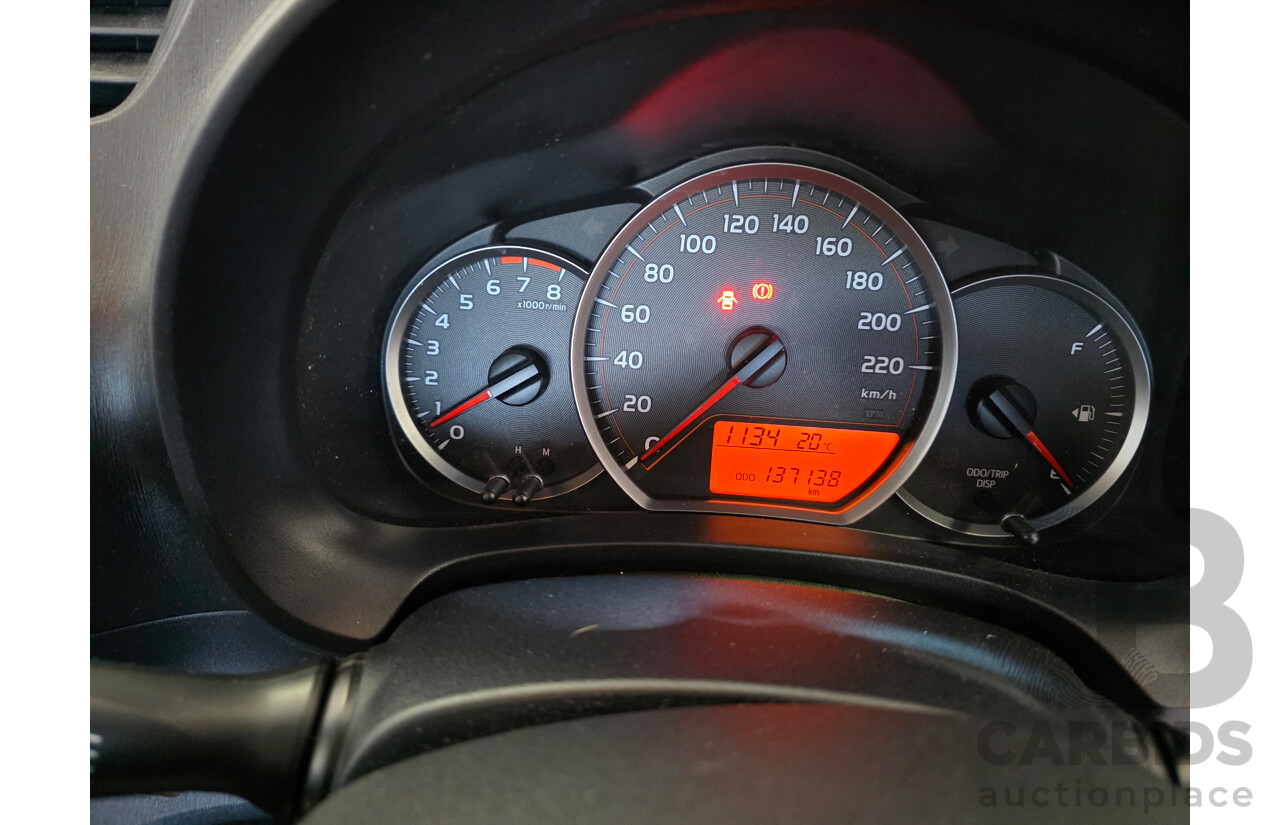 12/2011 Toyota Yaris YR NCP130R 5d Hatchback Black 1.3L