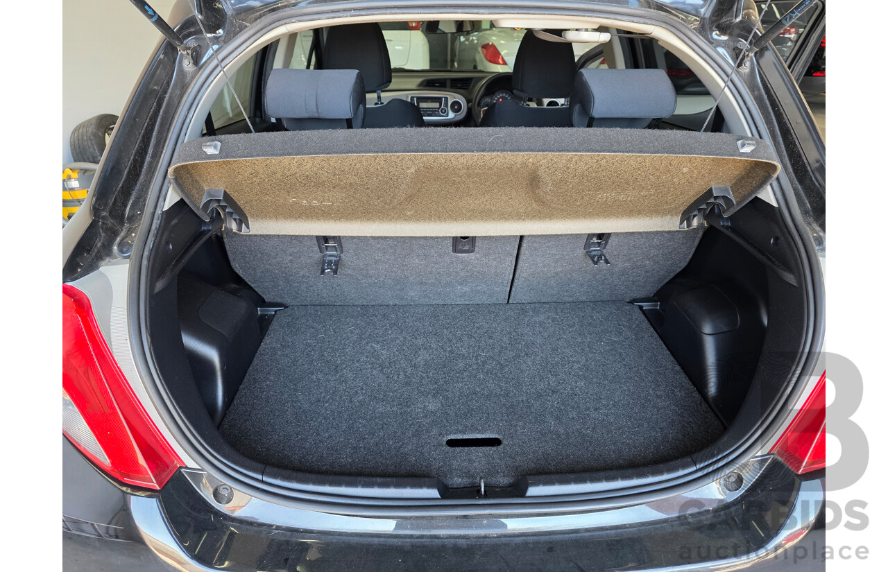 12/2011 Toyota Yaris YR NCP130R 5d Hatchback Black 1.3L