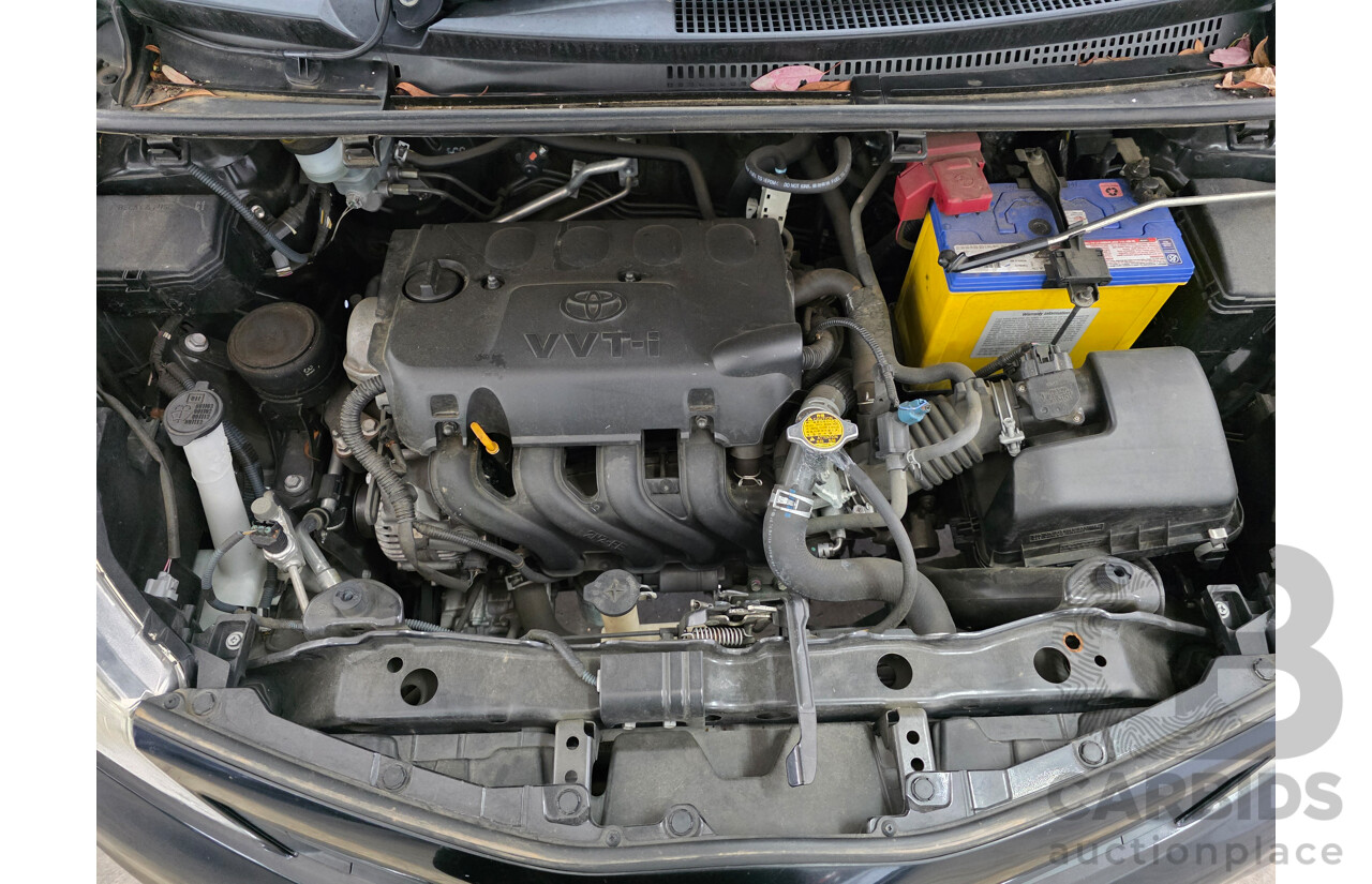 12/2011 Toyota Yaris YR NCP130R 5d Hatchback Black 1.3L