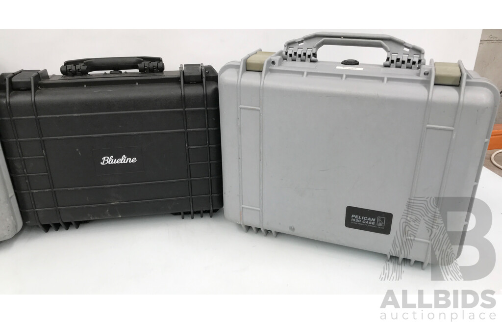 Pelican 1550 and 1520 Protector Cases and Blueline Case - Lot of 3