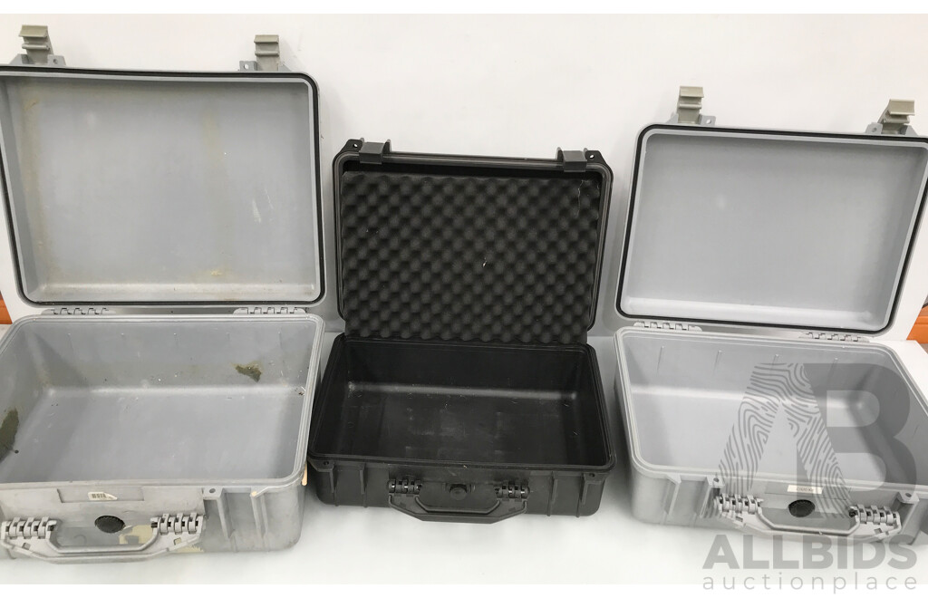 Pelican 1550 and 1520 Protector Cases and Blueline Case - Lot of 3