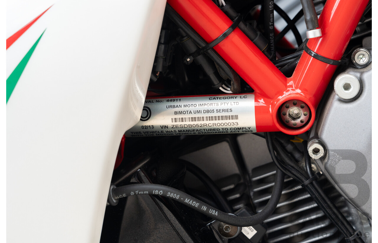 02/2013 Bimota DB5R EVO Super Sport Motorcycle 1078cc Red