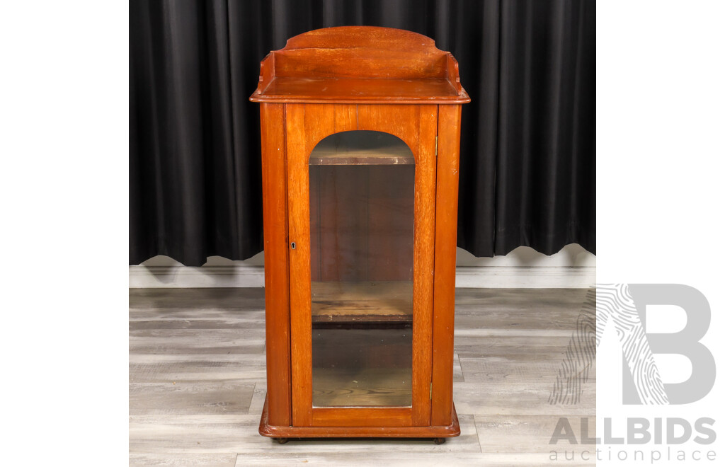 Victorian Cedar Pier Cabinet with Glass Door
