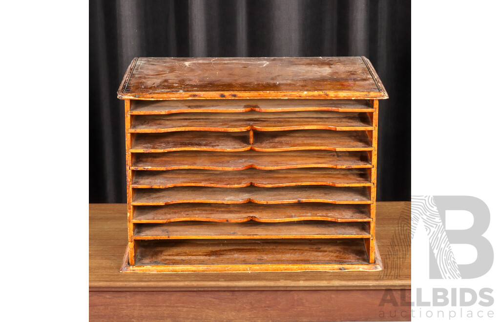 Rustic Timber Desk Top Filer