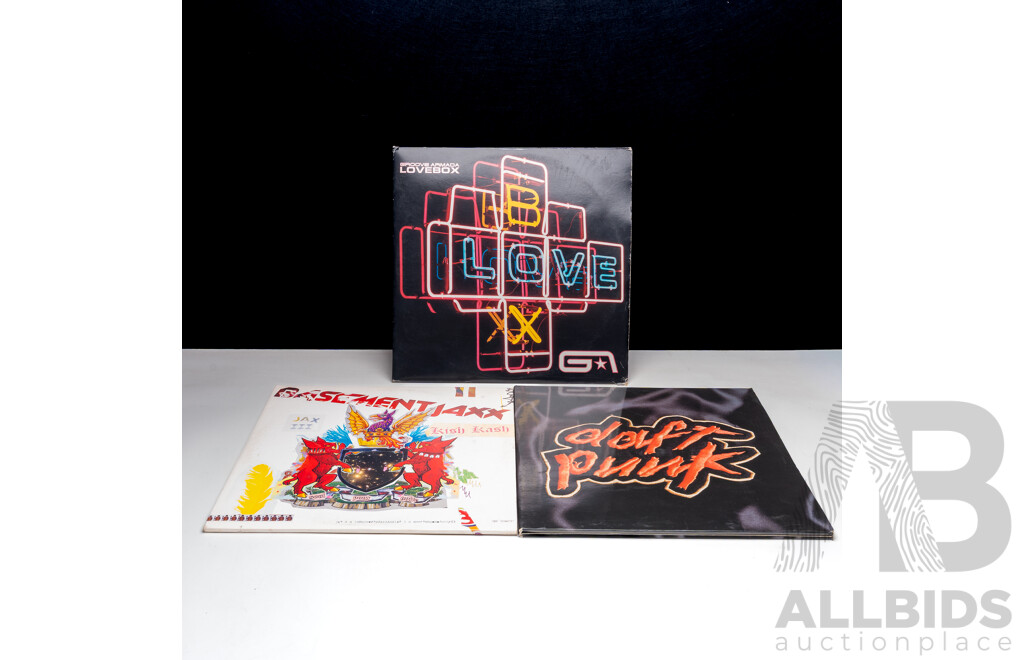 Three Early Electronic Dance Music Double LPs: Daft Punk, Groove Armada & Basement Jaxx