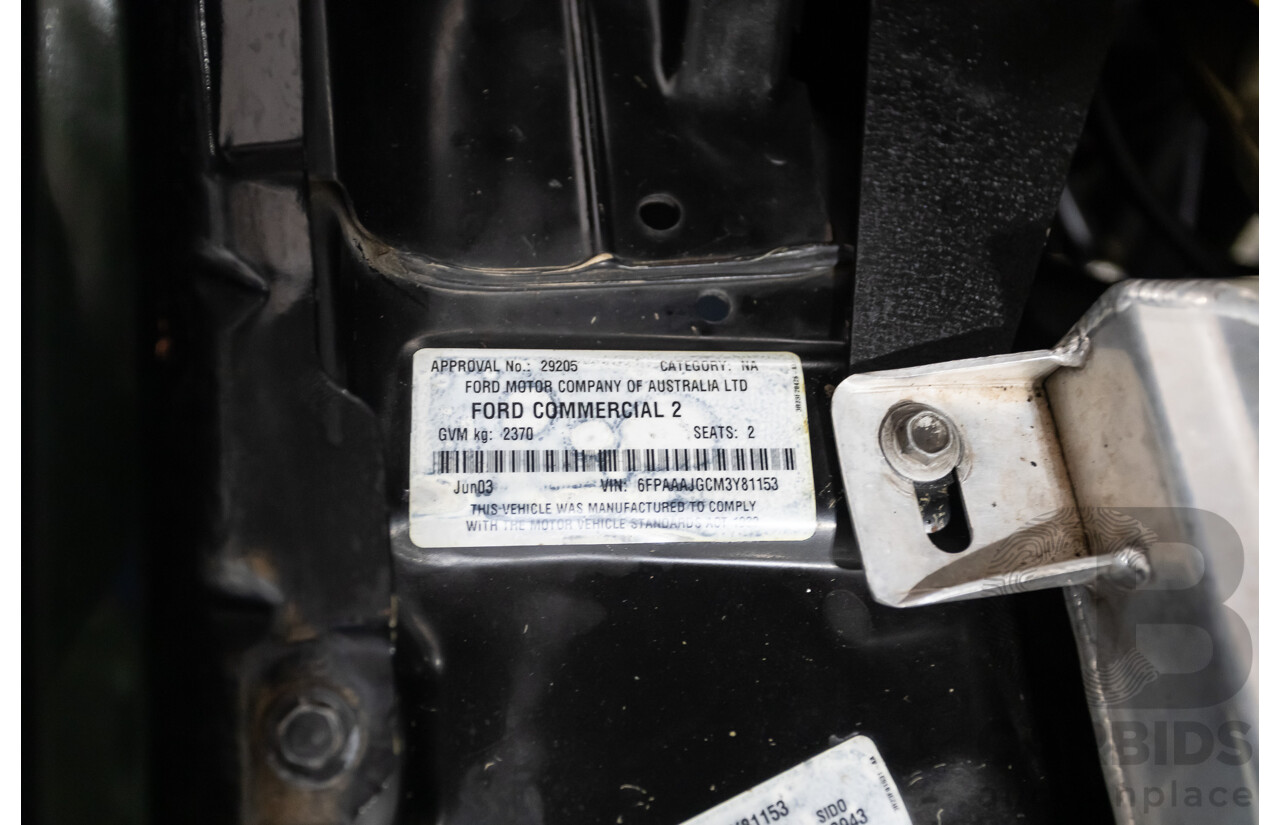 6/2003 Ford BA Falcon XR6T 2d Utility Harvest Green Metallic Turbo 4.0L - Modified