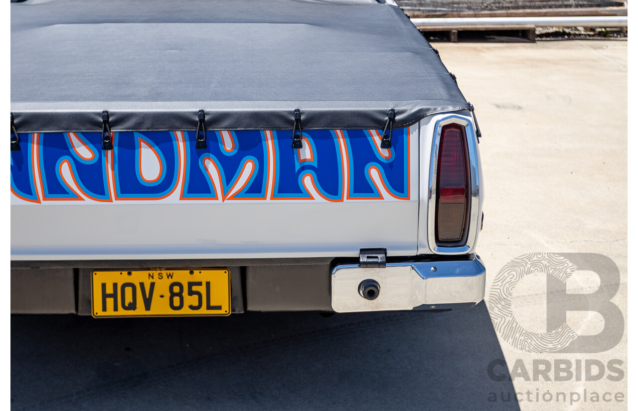 2/1972 Holden HQ Belmont 2d Utility White Sandman Tribute V8 - Modified