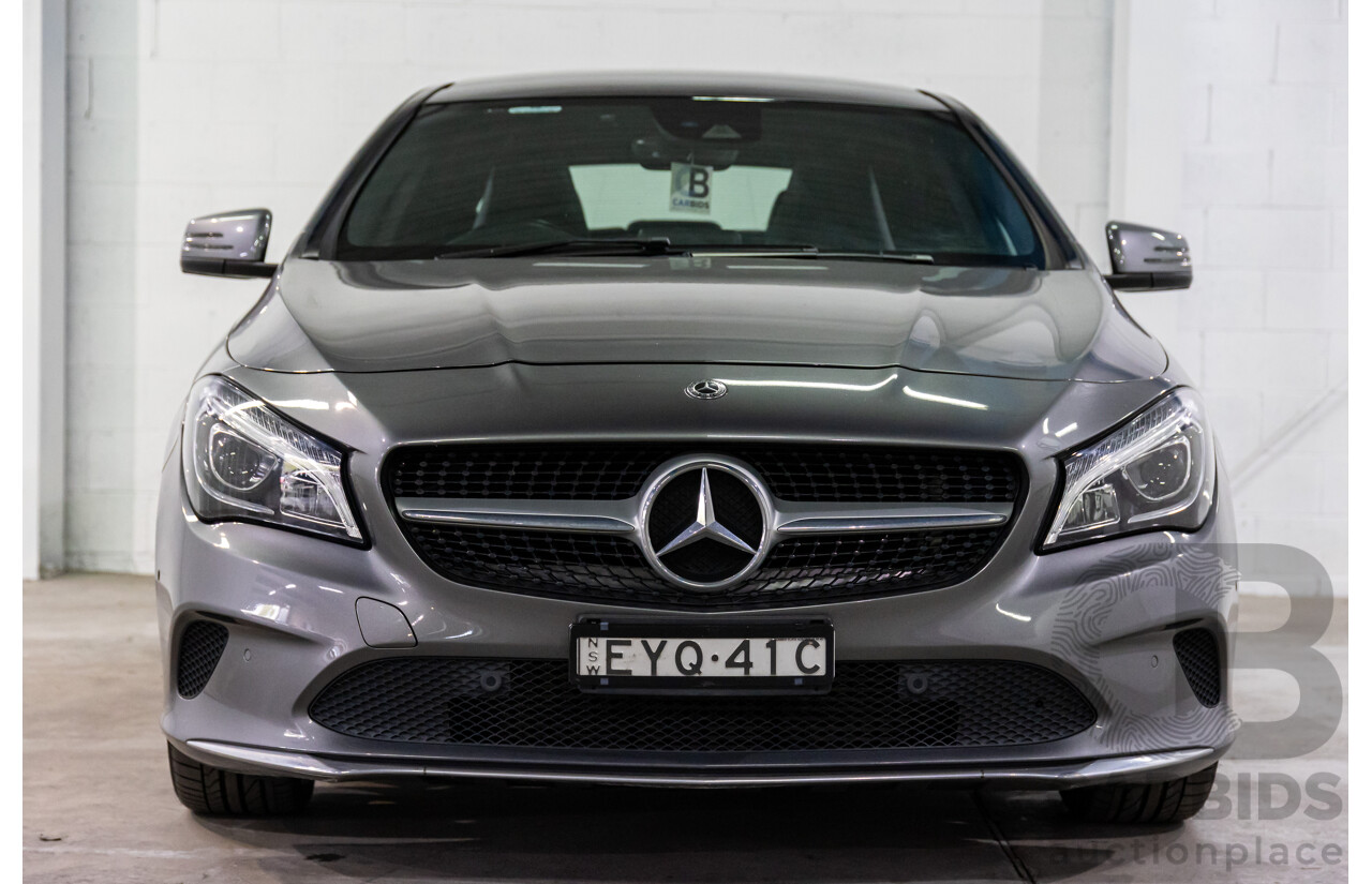 09/2018 Mercedes-Benz CLA 200 (FWD) 117 MY18.5 4d Coupe Mountain Grey Metallic Turbo 1.6L