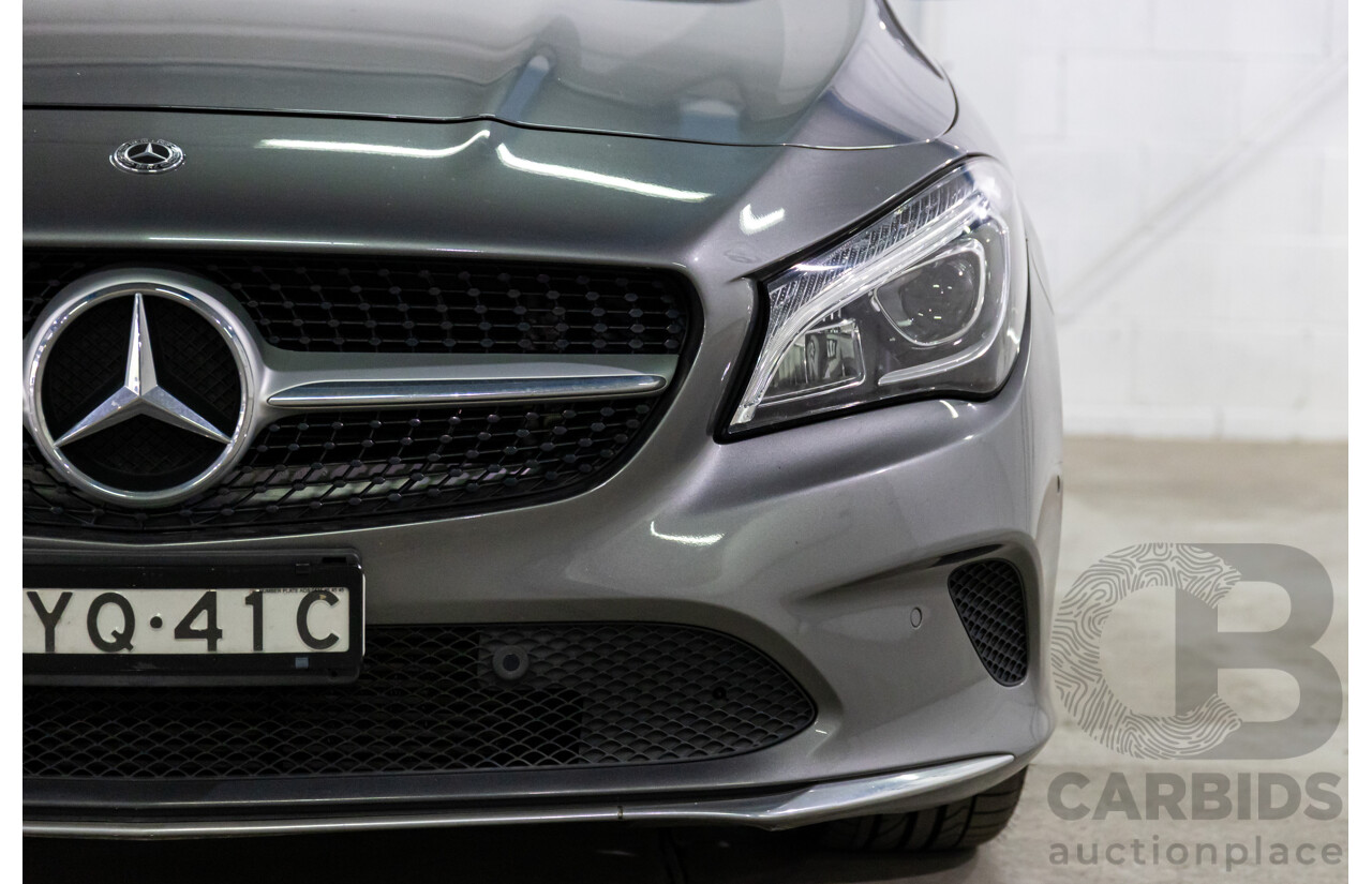 09/2018 Mercedes-Benz CLA 200 (FWD) 117 MY18.5 4d Coupe Mountain Grey Metallic Turbo 1.6L