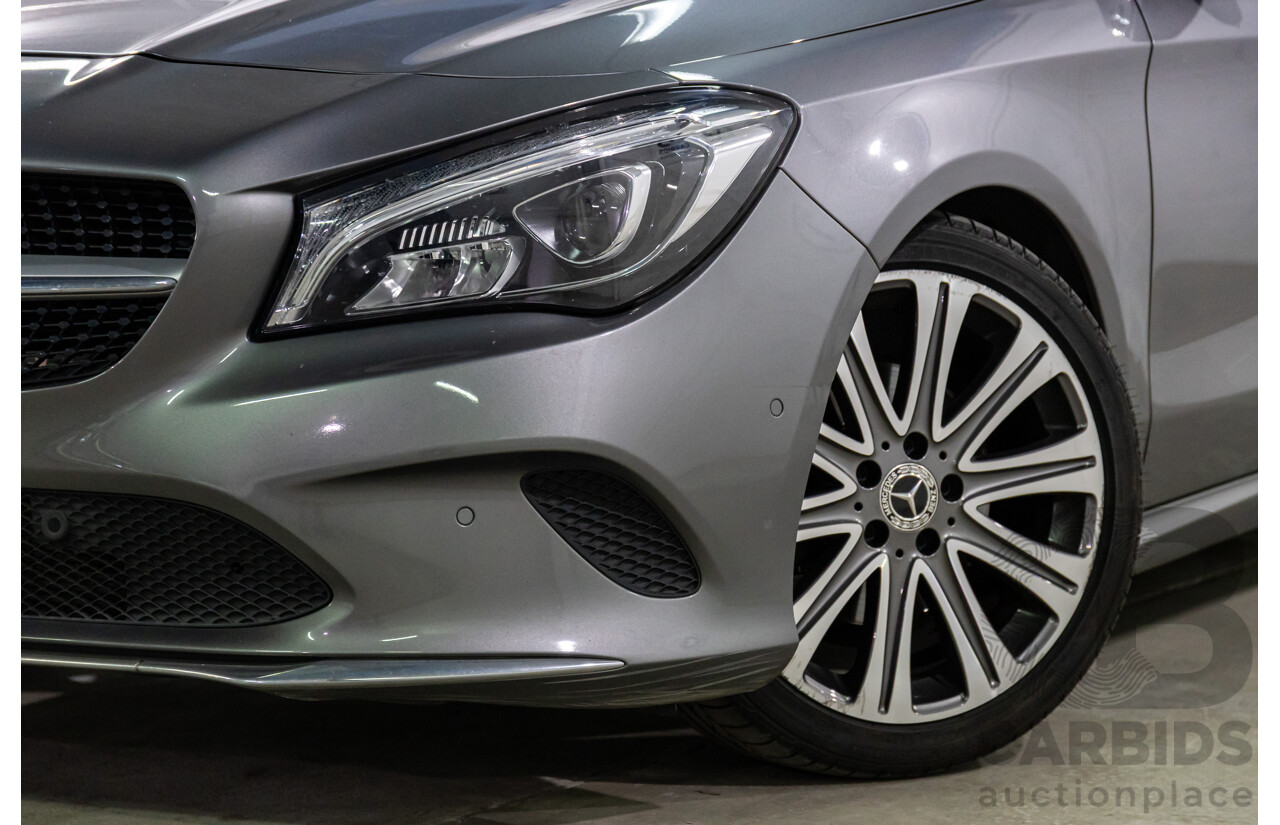 09/2018 Mercedes-Benz CLA 200 (FWD) 117 MY18.5 4d Coupe Mountain Grey Metallic Turbo 1.6L
