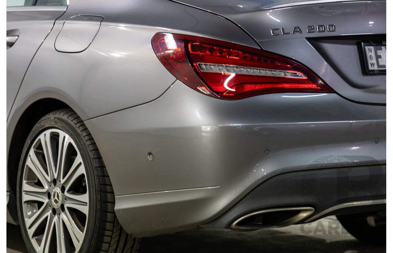 09/2018 Mercedes-Benz CLA 200 (FWD) 117 MY18.5 4d Coupe Mountain Grey Metallic Turbo 1.6L