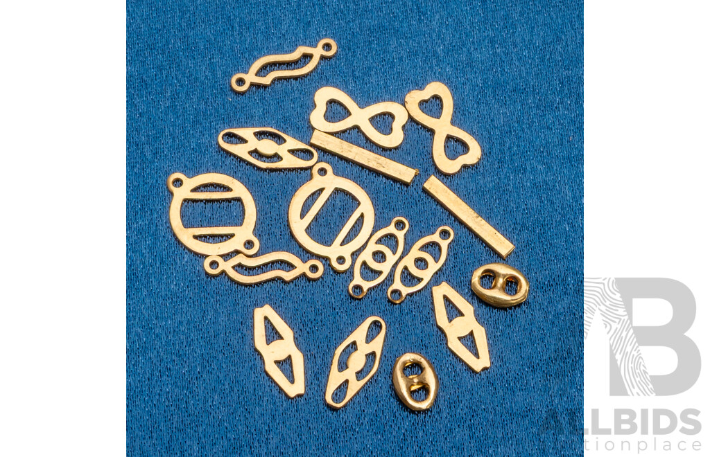 18ct Yellow Gold Assorted Findings/Scrap - 3.16gms