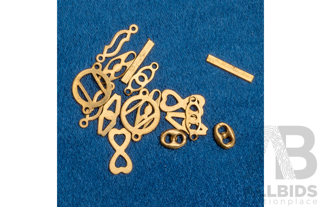 18ct Yellow Gold Assorted Findings/Scrap - 3.16gms