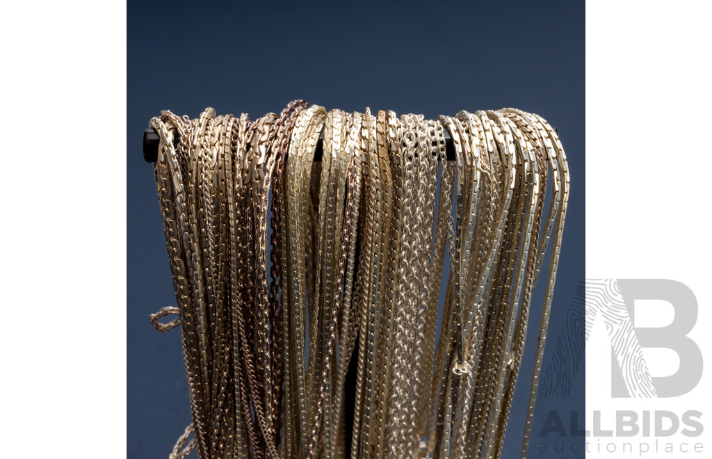 925 Sterling Silver Assorted Necklaces. Lot of 37 - 101.47gms