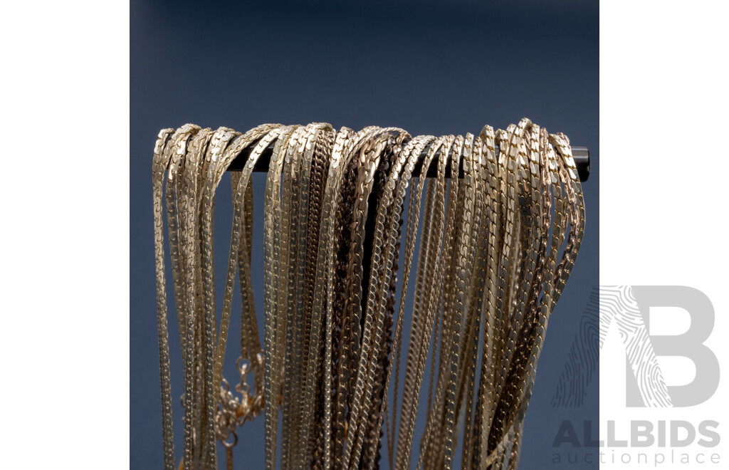 925 Sterling Silver Assorted Necklaces. Lot of 77 - 200.19gms