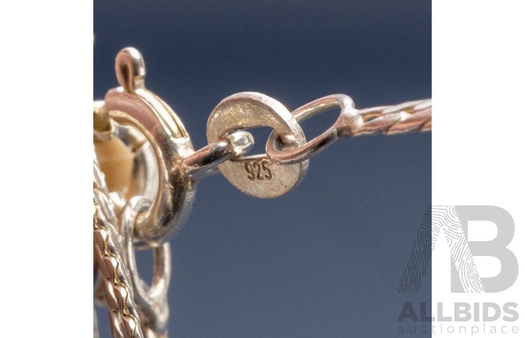 925 Sterling Silver Assorted Necklace and Bracelets. Lot of 25 - 55.77gms