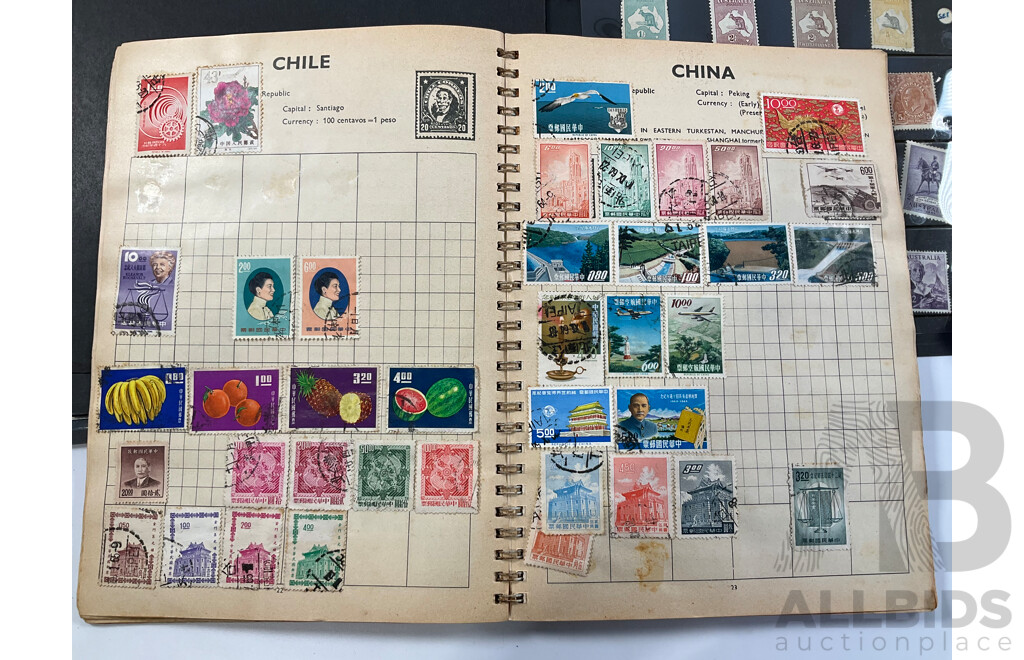 Collection of Australian Mint Stamp Blocks Including Predecimal, Sets,Vintage Fire Engines, Gold Rush, Butterflies, Fungi, Two Dollar Painting Series Block, 1980's Stamp Packs, Russian and International Albums