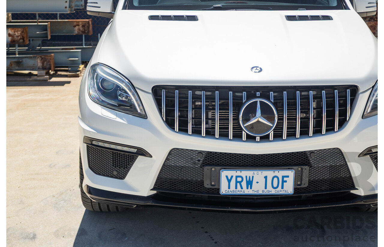 9/2012 Mercedes-Benz ML63 AMG (AWD) 166 4D Wagon Diamond White Twin Turbo V8 5.5L
