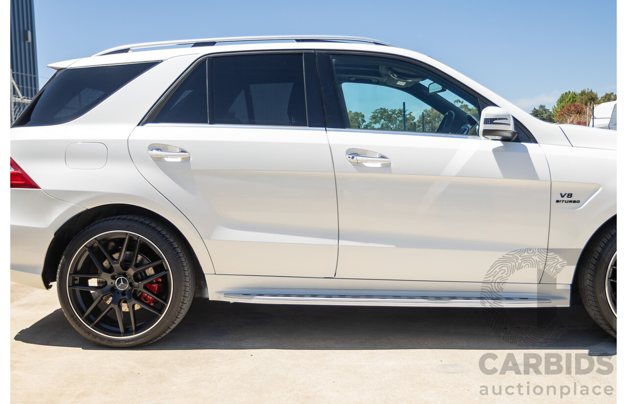 9/2012 Mercedes-Benz ML63 AMG (AWD) 166 4D Wagon Diamond White Twin Turbo V8 5.5L