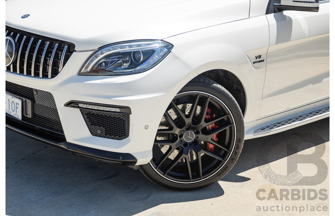 9/2012 Mercedes-Benz ML63 AMG (AWD) 166 4D Wagon Diamond White Twin Turbo V8 5.5L