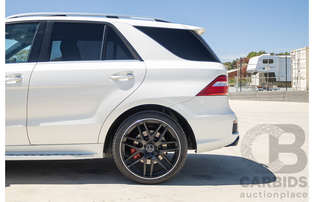 9/2012 Mercedes-Benz ML63 AMG (AWD) 166 4D Wagon Diamond White Twin Turbo V8 5.5L