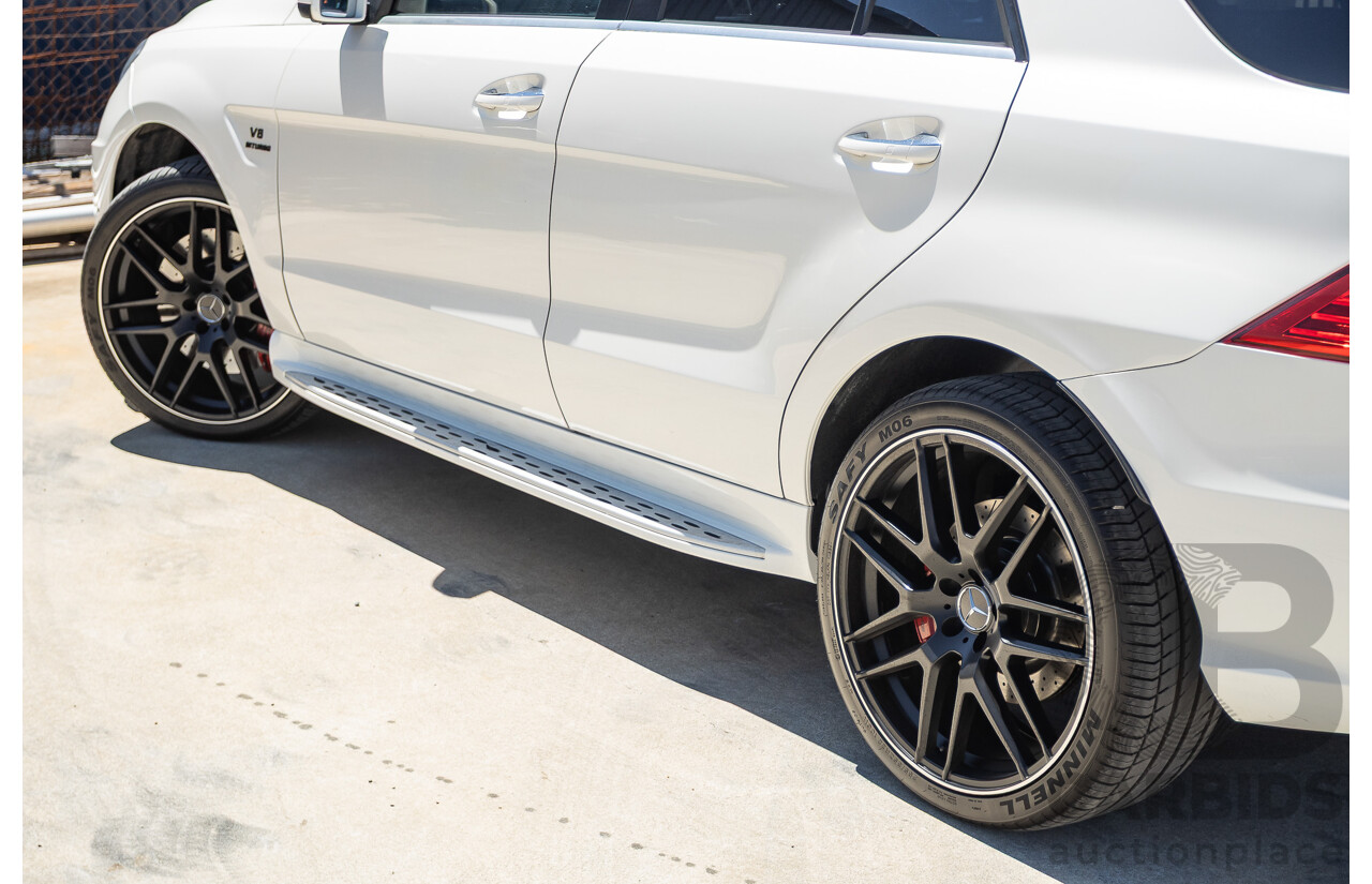 9/2012 Mercedes-Benz ML63 AMG (AWD) 166 4D Wagon Diamond White Twin Turbo V8 5.5L