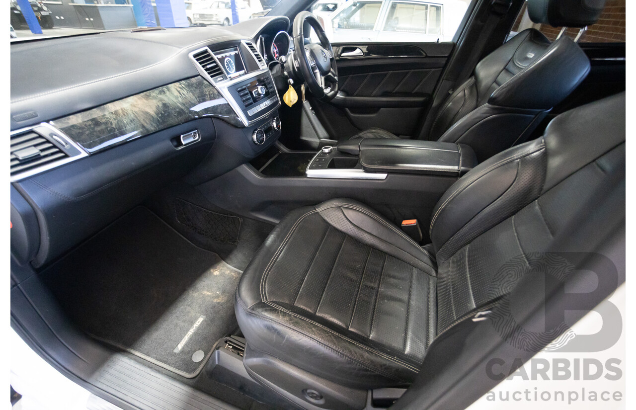 9/2012 Mercedes-Benz ML63 AMG (AWD) 166 4D Wagon Diamond White Twin Turbo V8 5.5L