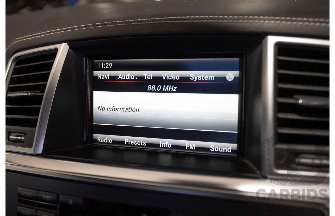 9/2012 Mercedes-Benz ML63 AMG (AWD) 166 4D Wagon Diamond White Twin Turbo V8 5.5L