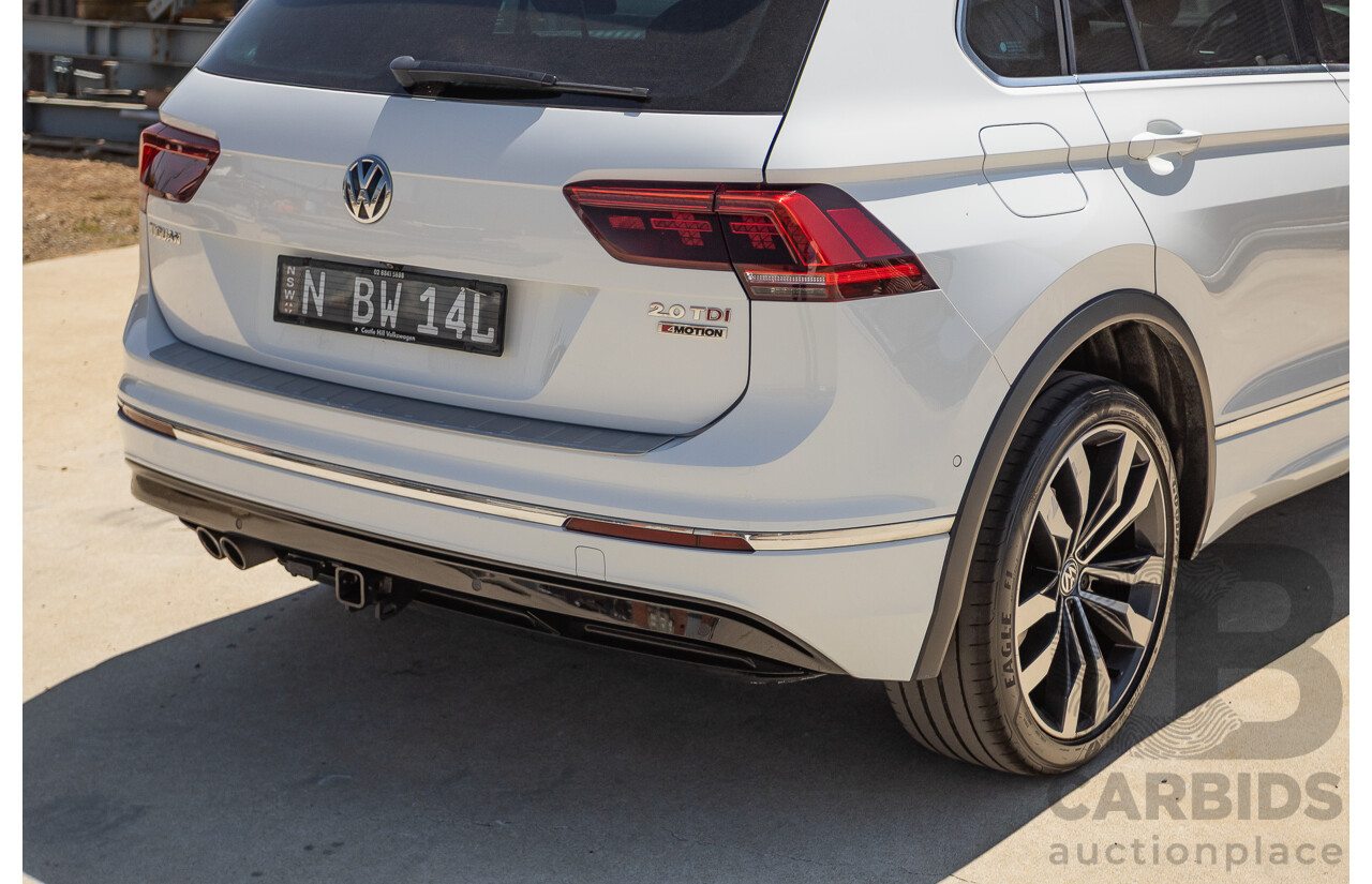 7/2017 Volkswagen Tiguan 140TDI Highline R-Line Package (AWD) 5NA MY18 4d Wagon Pure White Turbo Diesel 2.0L