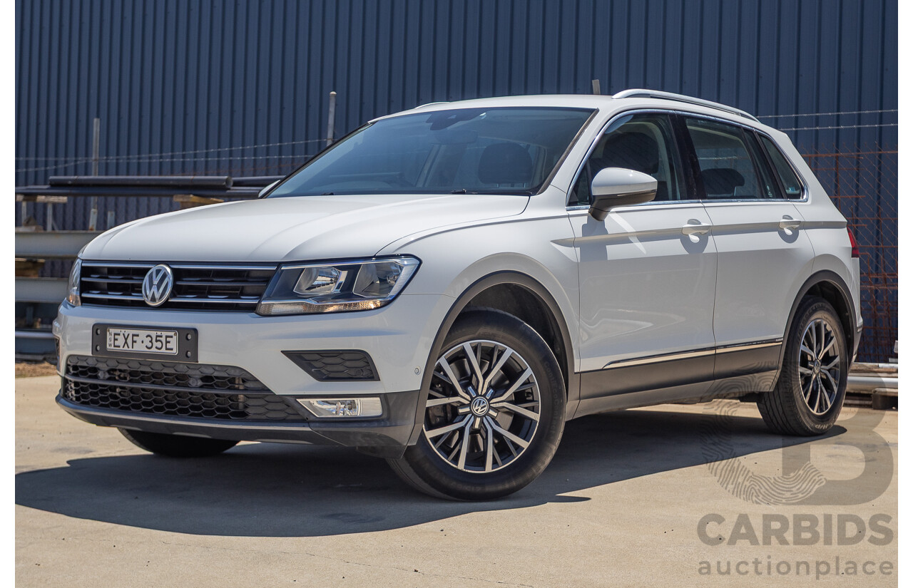 8/2017 Volkswagen Tiguan 132TSI Comfortline (AWD) 5NA MY18 4d Wagon Pure White Turbo 2.0L