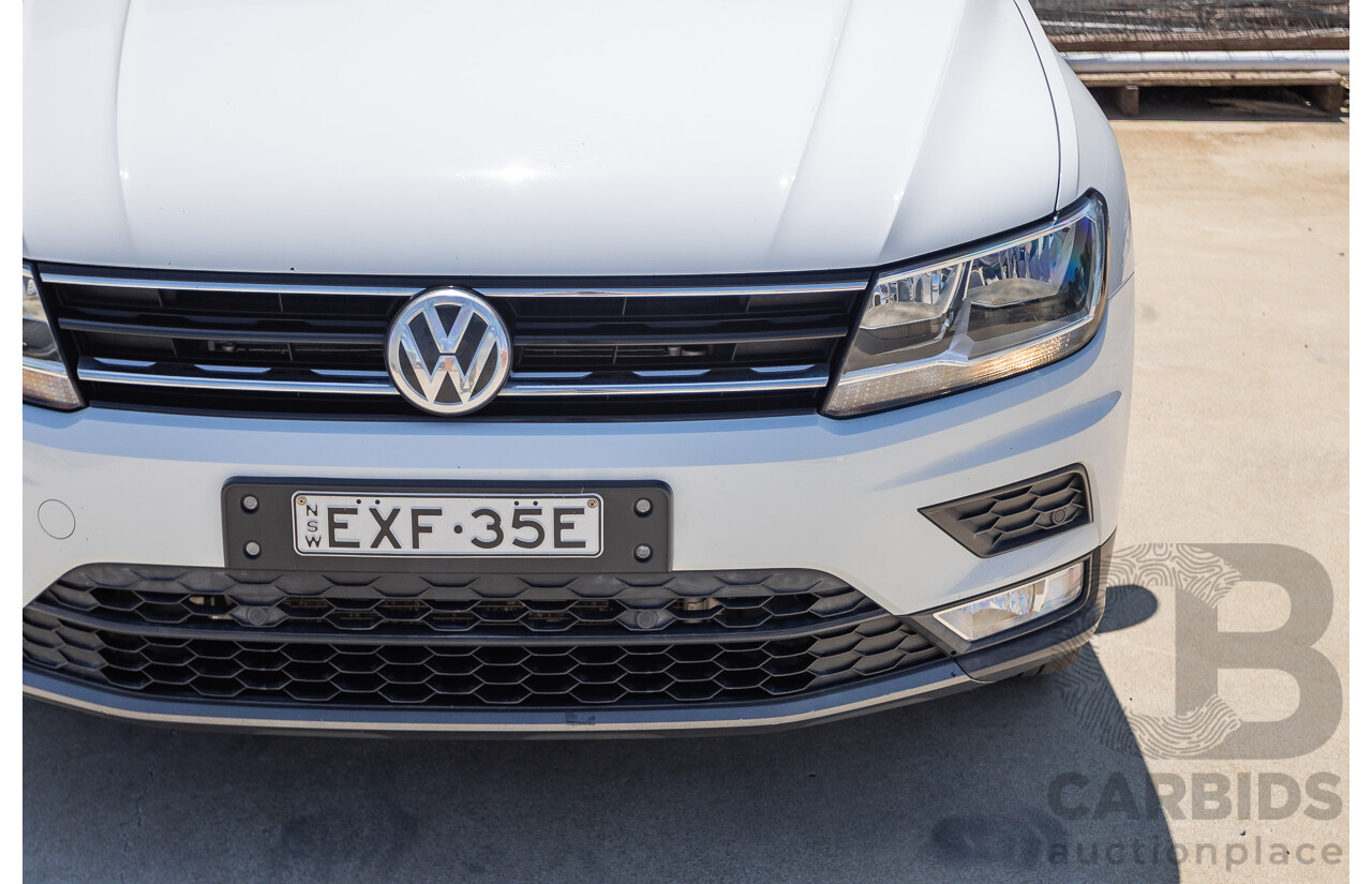 8/2017 Volkswagen Tiguan 132TSI Comfortline (AWD) 5NA MY18 4d Wagon Pure White Turbo 2.0L