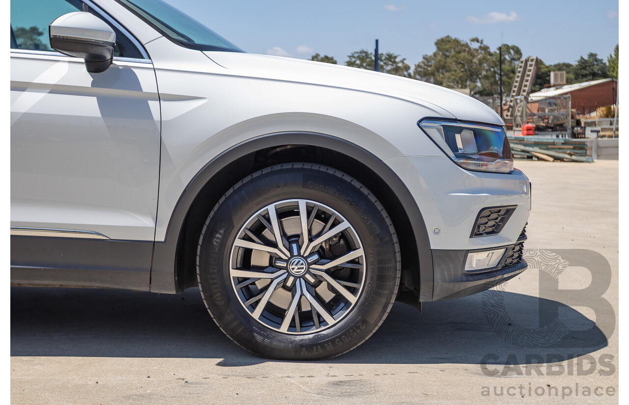 8/2017 Volkswagen Tiguan 132TSI Comfortline (AWD) 5NA MY18 4d Wagon Pure White Turbo 2.0L
