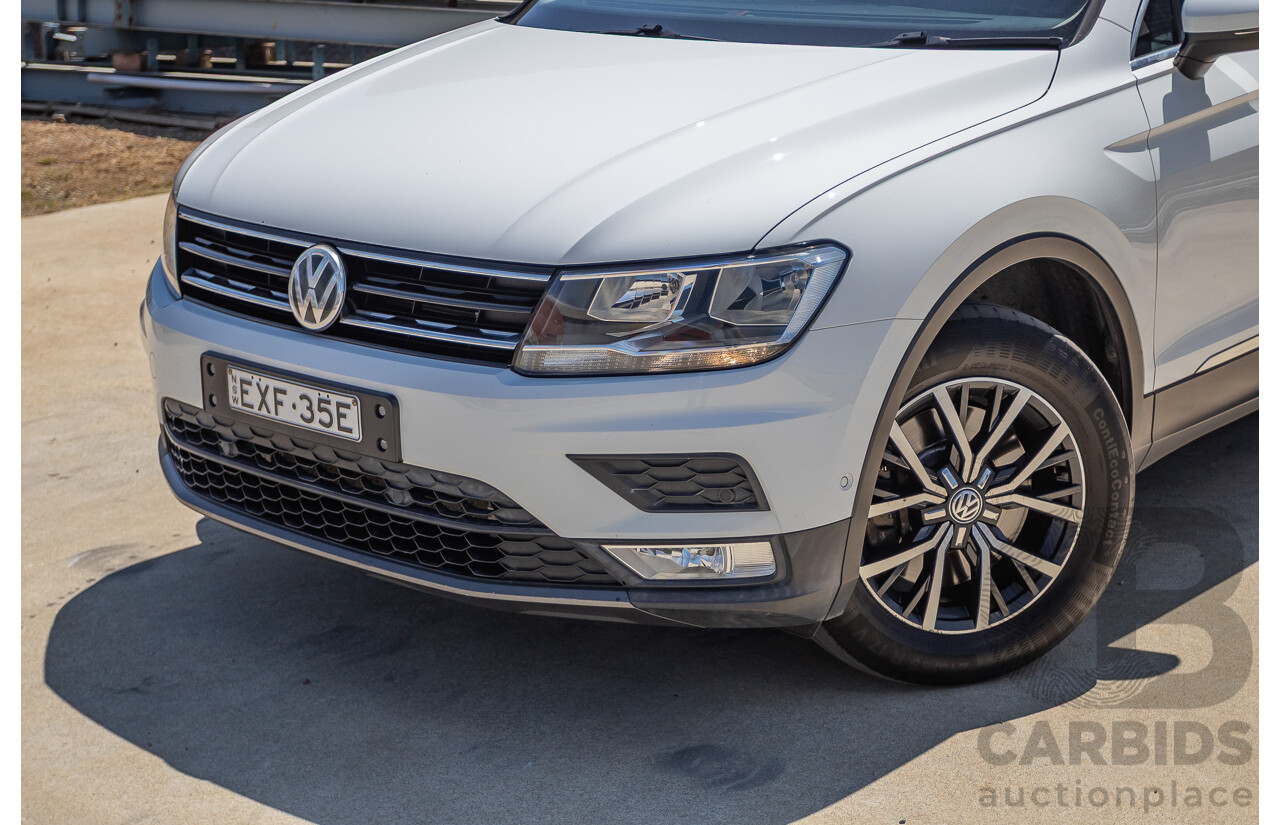 8/2017 Volkswagen Tiguan 132TSI Comfortline (AWD) 5NA MY18 4d Wagon Pure White Turbo 2.0L