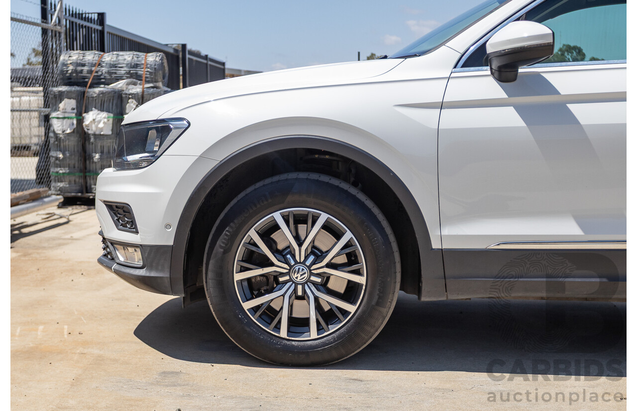 8/2017 Volkswagen Tiguan 132TSI Comfortline (AWD) 5NA MY18 4d Wagon Pure White Turbo 2.0L