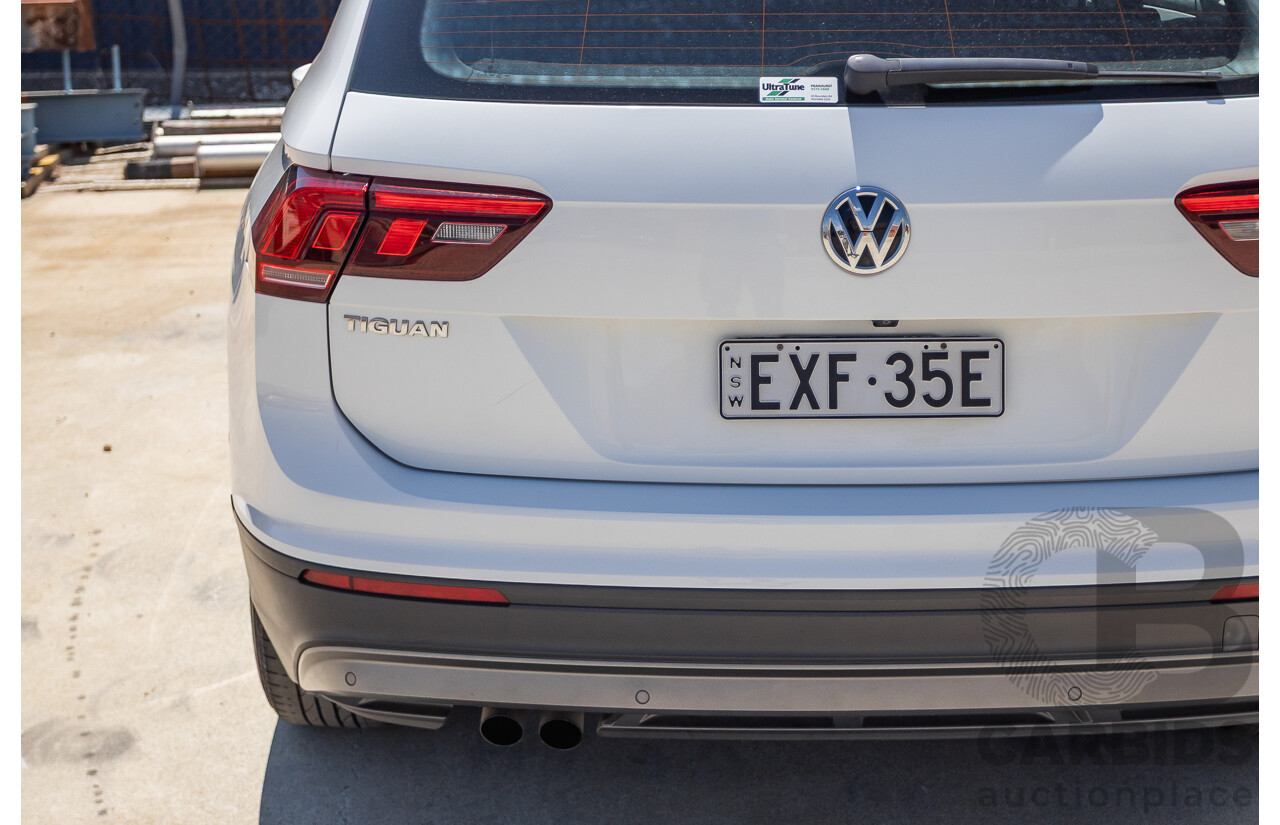 8/2017 Volkswagen Tiguan 132TSI Comfortline (AWD) 5NA MY18 4d Wagon Pure White Turbo 2.0L