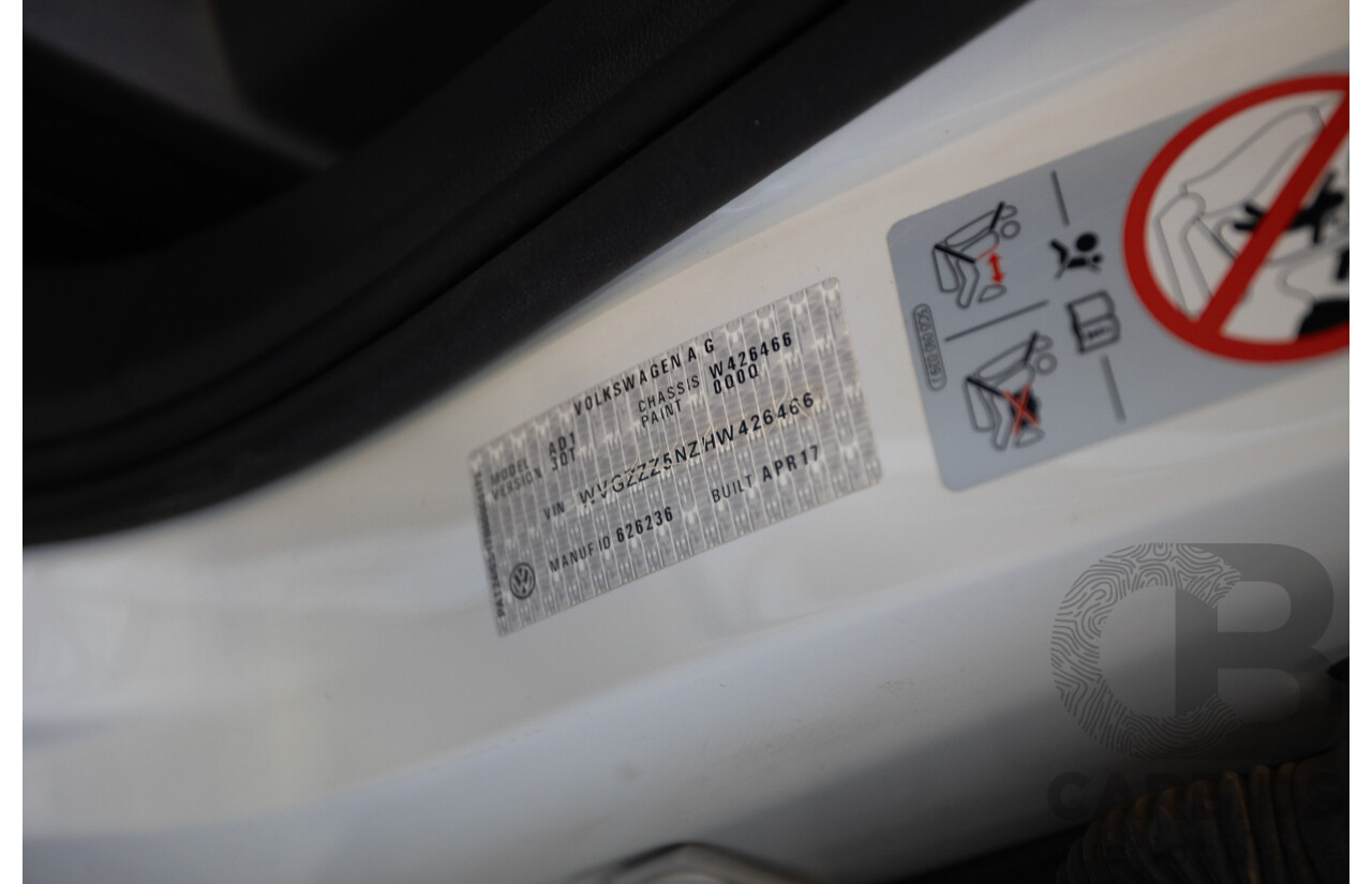 8/2017 Volkswagen Tiguan 132TSI Comfortline (AWD) 5NA MY18 4d Wagon Pure White Turbo 2.0L