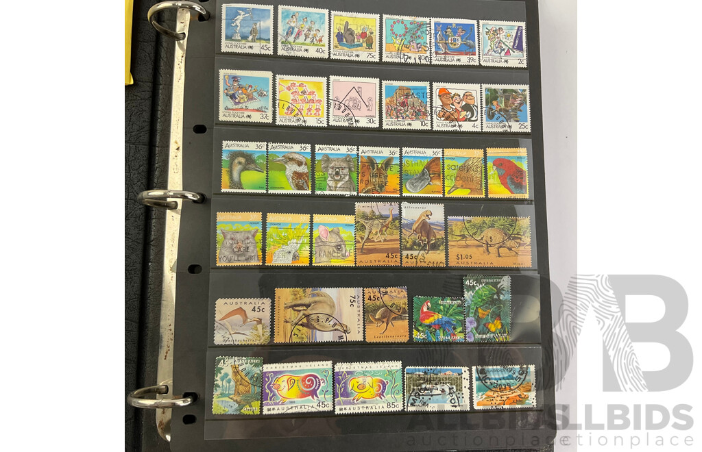 Collection of Australian Cancelled Stamps Including Predecimal, Examples From 1940's to 1990's