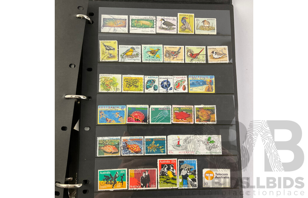 Collection of Australian Cancelled Stamps Including Predecimal, Examples From 1940's to 1990's