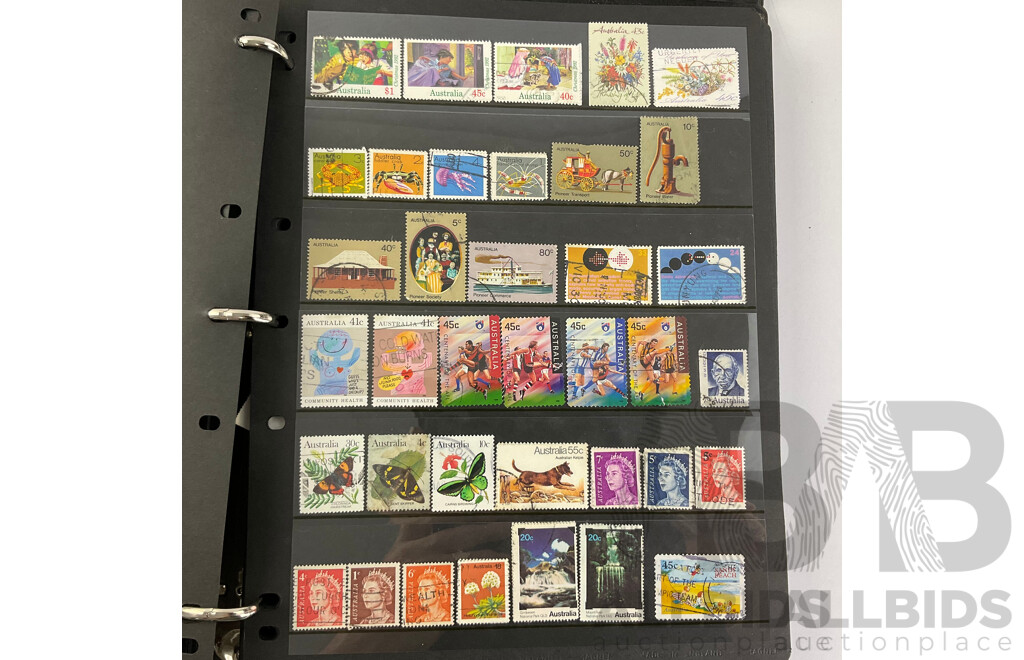 Collection of Australian Cancelled Stamps Including Predecimal, Examples From 1940's to 1990's