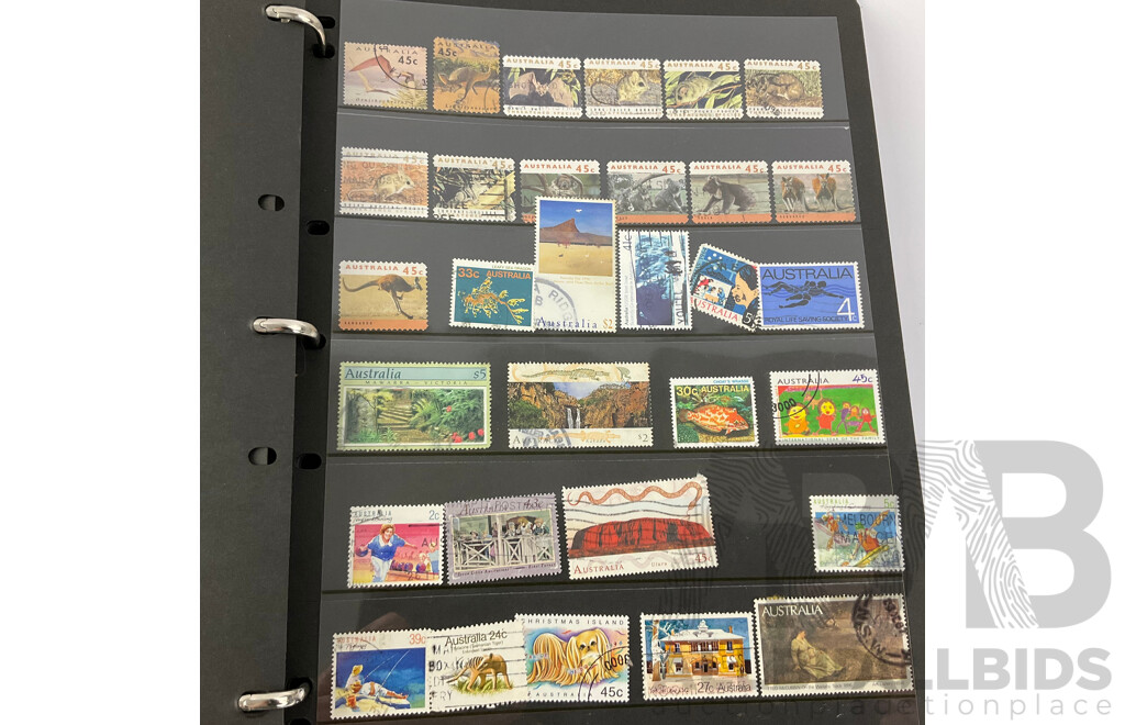Collection of Australian Cancelled Stamps Including Predecimal, Examples From 1940's to 1990's