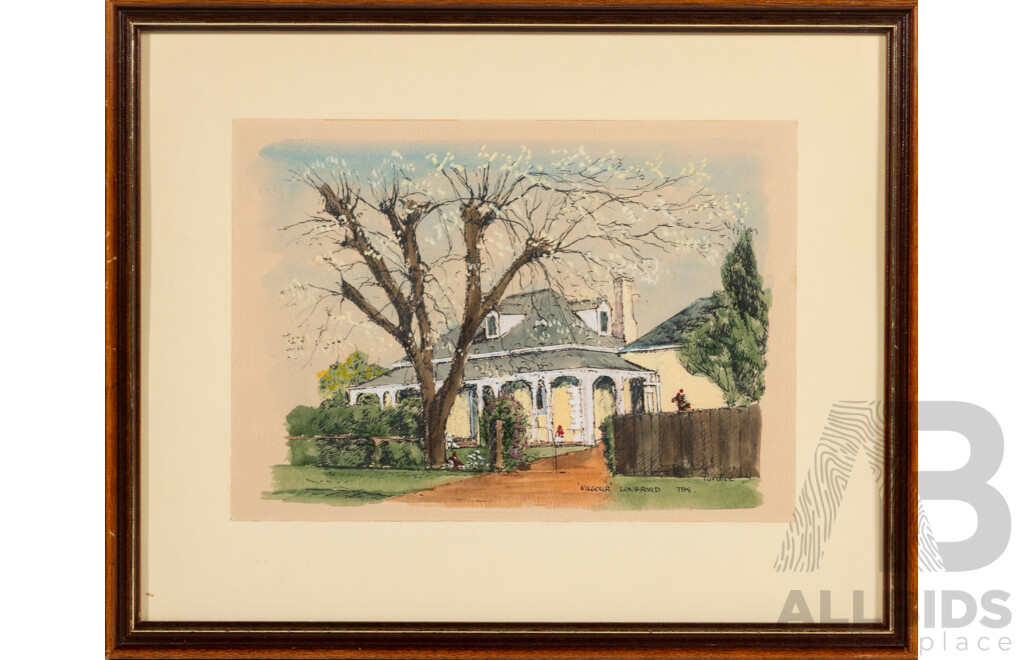 Cheyne & David Hopkins (Australian, 20th Century), Salamanca Place, Hobart; Dove Lake, Cradle Mountain, Tas & More, Selection of Five Works Original Framed Watercolours, 30 x 36 cm (largest frames X 4) (5)