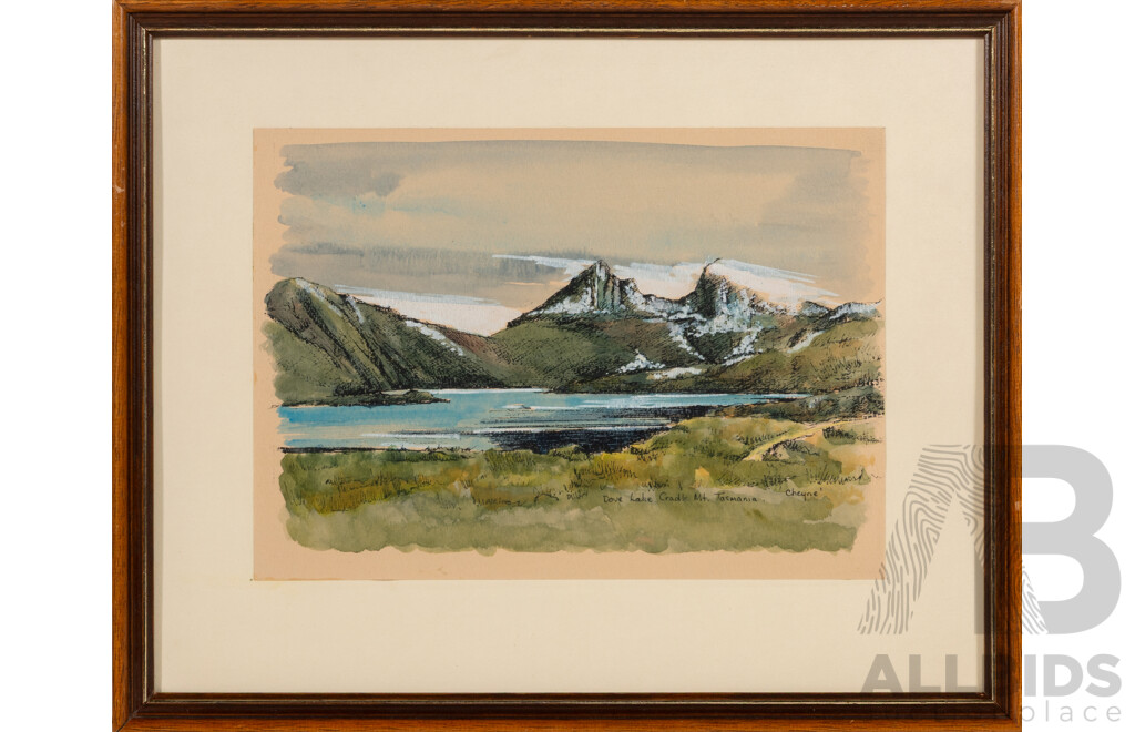 Cheyne & David Hopkins (Australian, 20th Century), Salamanca Place, Hobart; Dove Lake, Cradle Mountain, Tas & More, Selection of Five Works Original Framed Watercolours, 30 x 36 cm (largest frames X 4) (5)