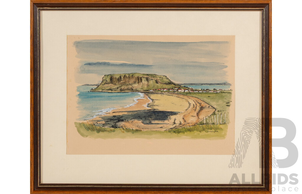 Cheyne & David Hopkins (Australian, 20th Century), Salamanca Place, Hobart; Dove Lake, Cradle Mountain, Tas & More, Selection of Five Works Original Framed Watercolours, 30 x 36 cm (largest frames X 4) (5)