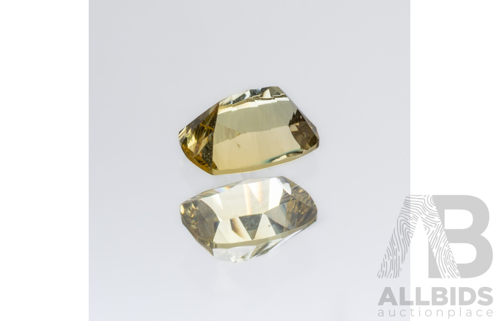 Natural Beryl Pale Gold Gem, Cushion Cut, 1.22 Carat