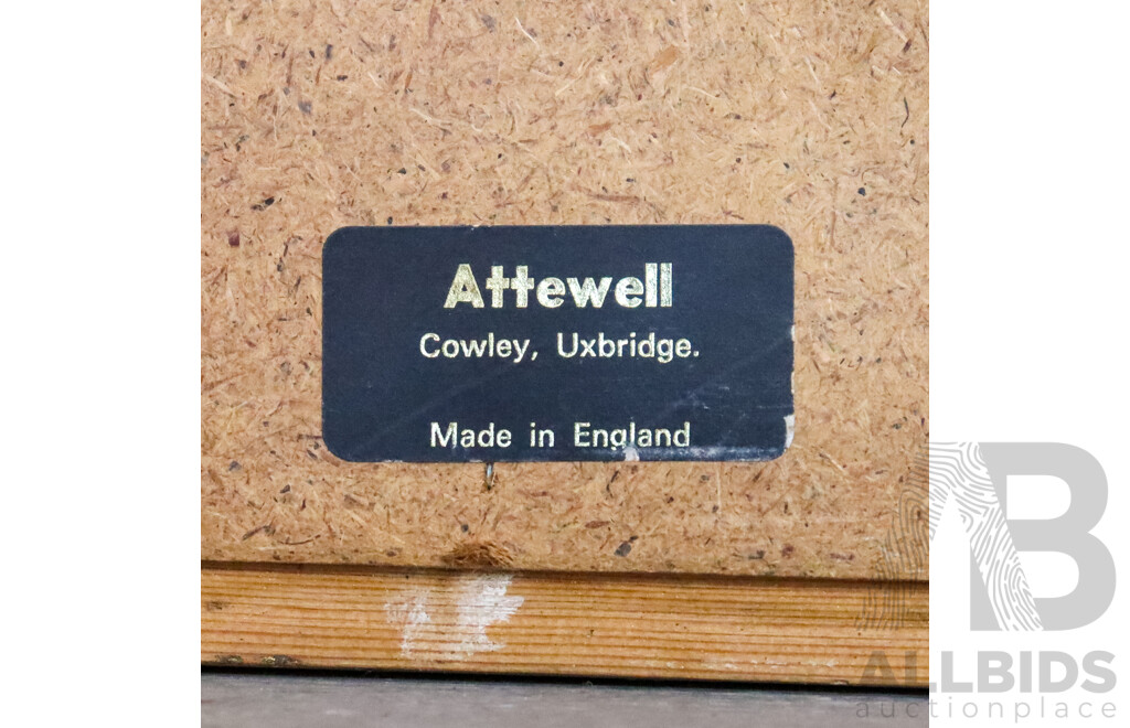 Vintage Gilt Framed Mirror by Attewell, England